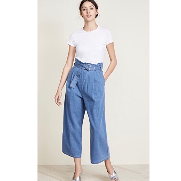 J Brand Denim - J. Brand Via pleat front hi rise paper bag jeans